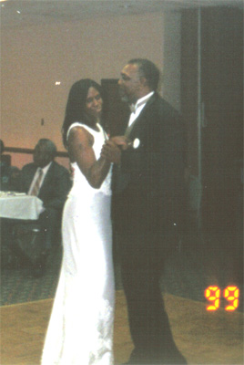 Taalib-din and his daughter Iesha at her wedding
